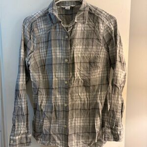 Old Navy Gray Plaid Shirt